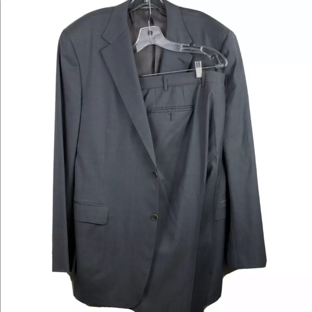 Canali Gray Wool Slim Fit Suit Italy 46L